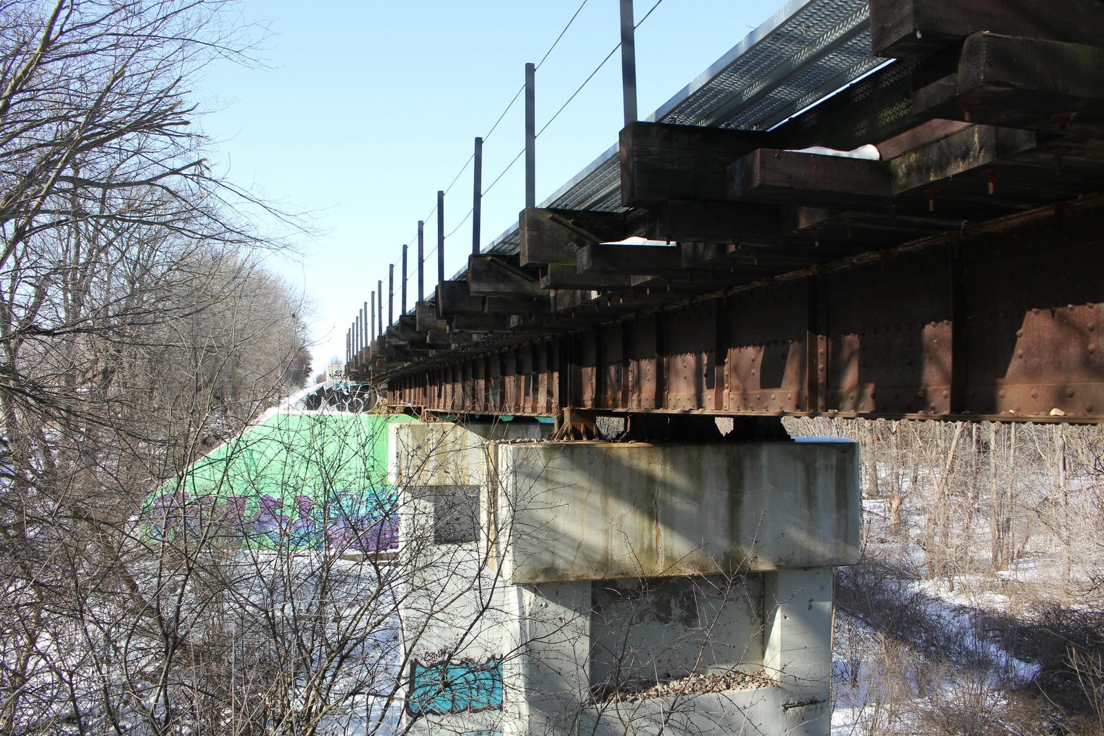 Looking west